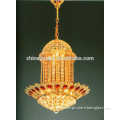 Excellent quality crystal round pendant light chandelier lamp for mansion furniture